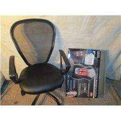 Rolling Net Back Computer Chair & Homedics
