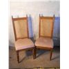Image 1 : 2 Padded High Back Wicker Chairs