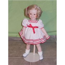 Shirley Temple Doll In White/red Polka Dot Dress