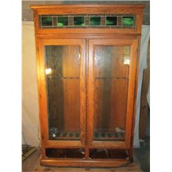 Beautiful Glass Front Rifle/gun Cabinet. 2 Drawers