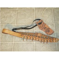 Cap Gun Holster & Brown Cartridge Belt