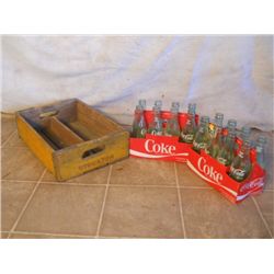 Stockton Coca-cola Crate W/ Two 8 Packs Of Coke