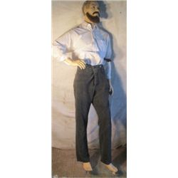 Fully Clothed Male Mannequin, With Glass Stand