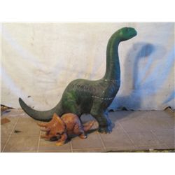 Small Triceratops, And A 33" Tall Diplodocus