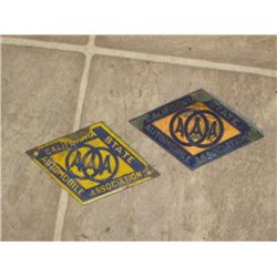 2 Porcelain Automotive Plaque