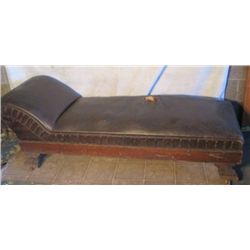 Leather Antique Fainting Couch (out Of Malones)