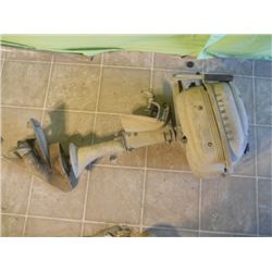 Collectable Tan Evinrude Boat Motor Non Running
