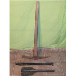 Antique Norwegian Military Pick-axe , Machete, &