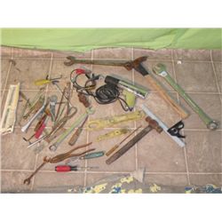 Timing Light, 1 1/2" Wrench, Hammer, & Misc Tools