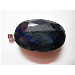 Natural 227.20 CTW. Sapphire Oval Pendant .925 Sterling
