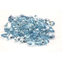 Natural Aqua Marine Oval Cut AAA 4x5mm 75 pcs 20.49 ctw