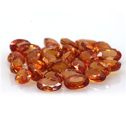 Natural Orange Sapphire Oval Cut 5x3mm 72 pcs 22.04 ctw