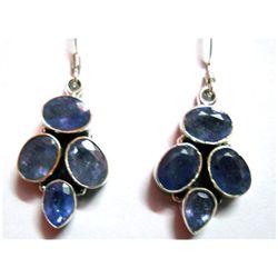 Natural 8.11g Tanzanite .925 Sterling Silver Earrings