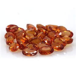 Natural Orange Sapphire Oval Cut 6x4mm 28 pcs 21.36 ctw