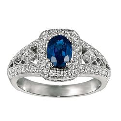 NATURAL 0.45 CTW SAPPHIRE RING 14K GOLD