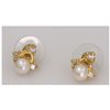 Image 1 : NATURAL 15.07 CTW PEARL EARRING .925 STERLING SILVER WI