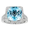 Image 1 : NATURAL 1.00 CTW BLUE TOPAZ RING 14K GOLD