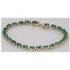 Image 1 : NATURAL 10.00 CTW EMERALD BRACELET