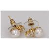 Image 1 : NATURAL 16.70 CTW PEARL EARRING .925 STERLING SILVER WI