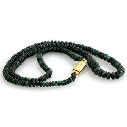 Natural Emerald Necklace 40.89ctw with brass clasp