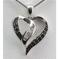 Genuine 0.12 ctw Round Diamond Heart Pendant 18k