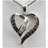 Image 1 : Genuine 0.12 ctw Round Diamond Heart Pendant 18k