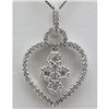 Image 1 : Genuine 0.80 ctw Round Diamond Heart Pendant 14k