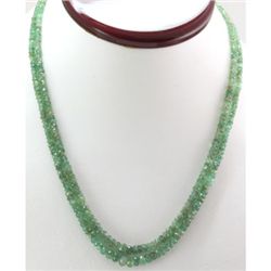 Emerald round 2 rows  92.07 ctw Necklace