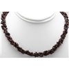 Image 1 : Natural Garnet 16" inches Double Twisted Row Necklace