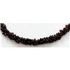 Image 2 : Natural Garnet 16" inches Double Twisted Row Necklace