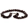 Image 3 : Natural Garnet 16" inches Double Twisted Row Necklace