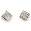 Image 1 : Genuine 0.15 ctw Diamond Square Invisible Earring  14k