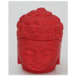 NATURAL 282.35 CTW RED CORAL GOD BUDDAH FIGURE