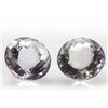 Image 1 : Natural Amethyst Checkered Round Cut 25mm 2pc 114.23ctw