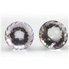Image 2 : Natural Amethyst Checkered Round Cut 25mm 2pc 114.23ctw