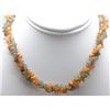 Image 1 : Mix Semi Precious Stone Double Rows Necklace with clasp