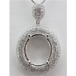 Genuine 1.35 ctw Round Cut Diamond Pendant 18k