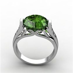 Genuine 5.09 ctw Emerald Ring 18k W/Y Gold