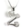 Image 1 : Genuine 0.10 ctw Letter Z Diamond Necklace 16" 14kt