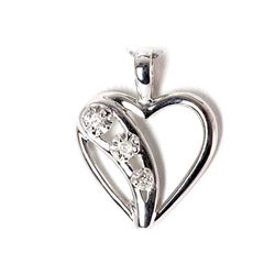 Genuine 0.07Ctw Diamond Necklace 10K