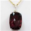 Image 2 : Red Tourmaline 53.34 ctw & Diamond Pendant 14kt