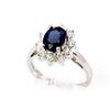 Image 2 : Genuine Blue Sapphire 2.4 ctw  Diamond Ring 10k