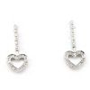 Image 1 : Genuine 0.17 ctw Diamond Heart Dangling Earring 14k