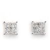 Image 1 : Genuine 0.4 ctw Diamond Square Invisible Earring 14k