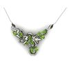 Image 1 : Genuine 5.24 ctw Peridot Necklace 16.5" 14k W/Y Gold