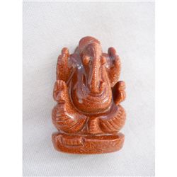 Natural 200 Grams Sunstar Gemstone Lord Ganesh Figure