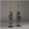 Image 1 : Pair of large sculptural metal table lamps, p