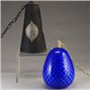 Image 1 : Two glass hanging light fixtures, one possibl