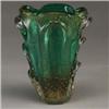 SEGUSO VETRI D'ARTE green bullicante vase wit