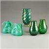 Image 1 : Five MURANO glass vases: a lobed pair with th